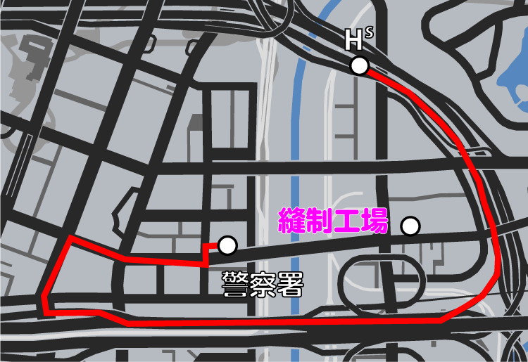 GTA5ストーリーミッション『カービンライフル』マップ
