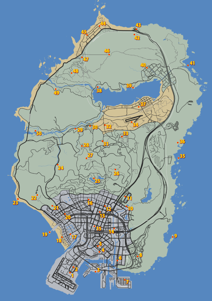 Карта лос сантос гта 5