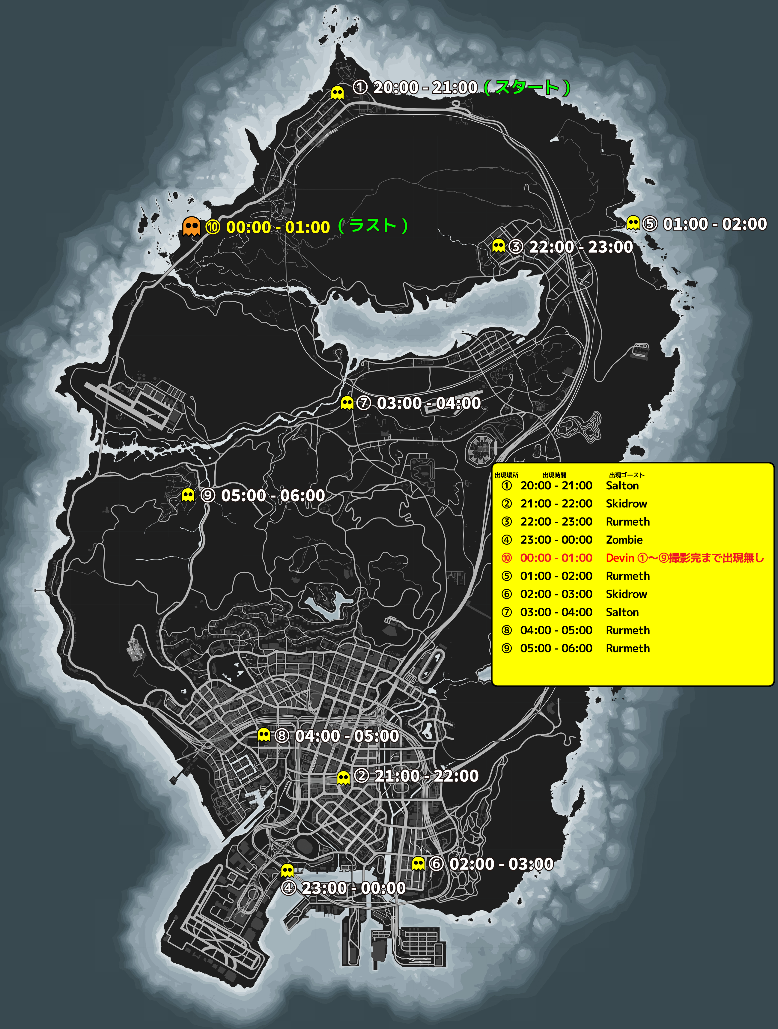 GTAオンライン 2026年ゴースト・エクスポーズの出現場所